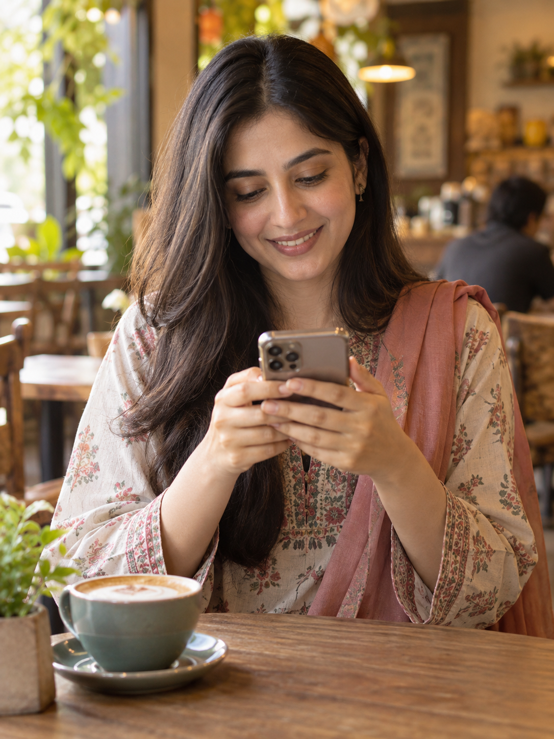 Customer discovering local businesses